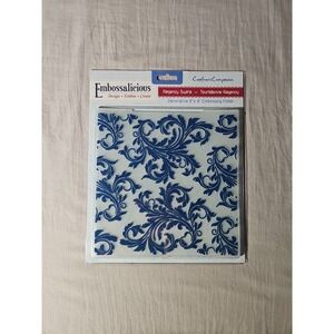 Embossalicious Regency Swirls Crafters Companion Embossing folder‎ 8"x8" New